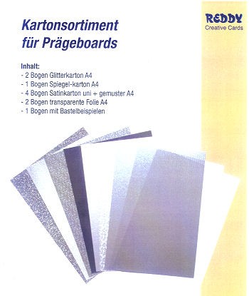 30301 Kartonsortiment für Prägeboards silber weiß