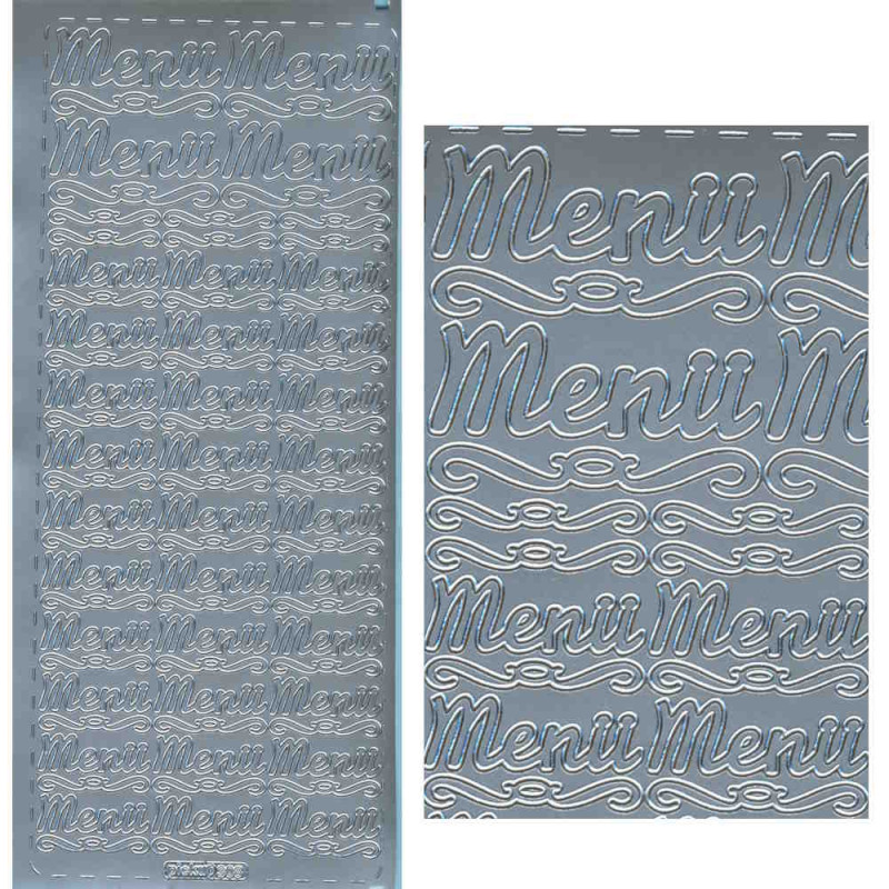 pu308s Sticker Menü 2 silber