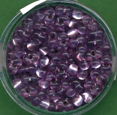 9644784 Farfalle Perlen 6,5x3,2mm Silbereinzug violett 17g
