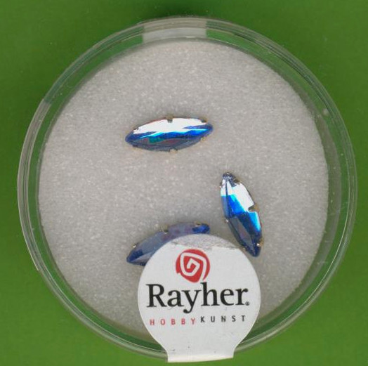 14178825 Strasssteine spitzoval 11x4mm aquamarin 3 Stück