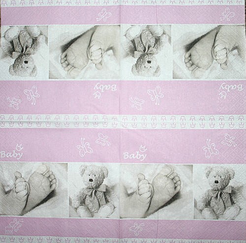 Serviette Baby rosa