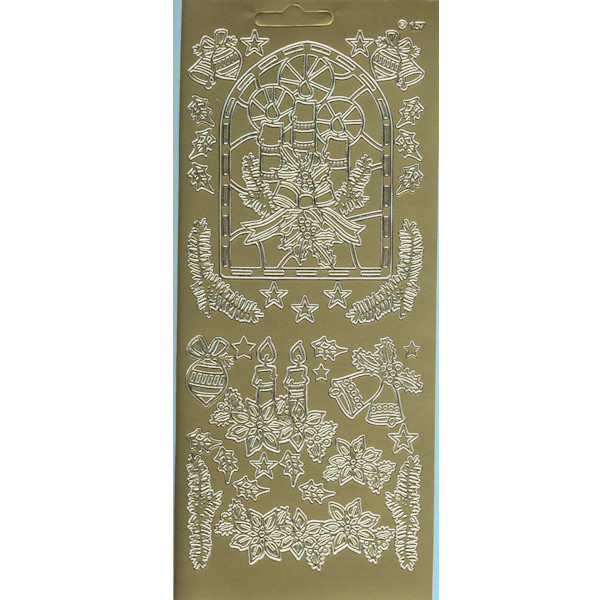 cl157g Sticker Kerzenglanz gold