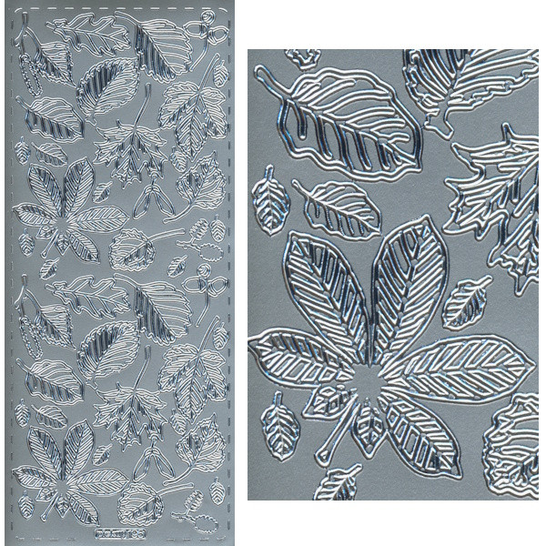 pu195s Sticker Blätter 2 silber