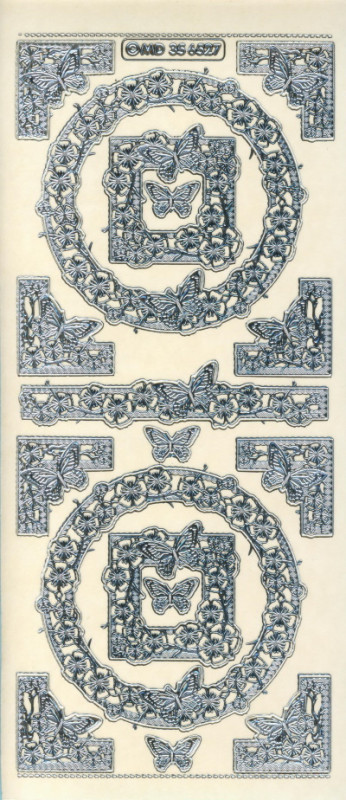 kv356527s Sticker Blütenornamente silber transparent
