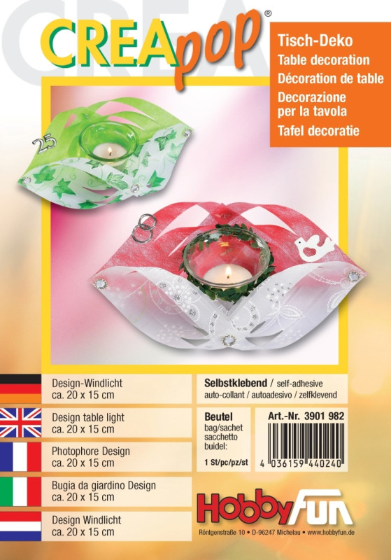 3901982 Creapop Design Windlicht 20x15cm