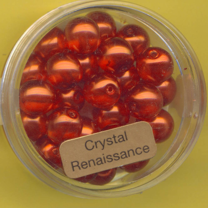 0780-08074 Crystal Renaissance Perlen 8mm orange 25 Stück in Dose