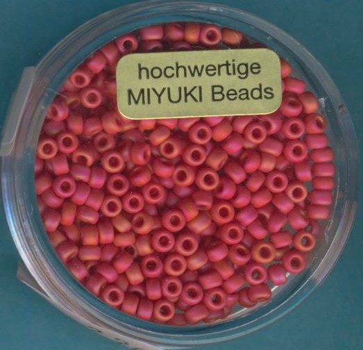 9674284 Miyuki-Rocailles 2,5mm ruby rainbow matt 8g