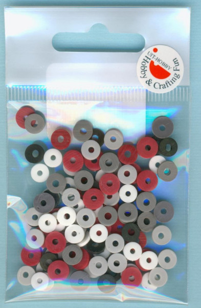 124282808 Katsuki Perlen 6mm rot mix ca. 100 St.