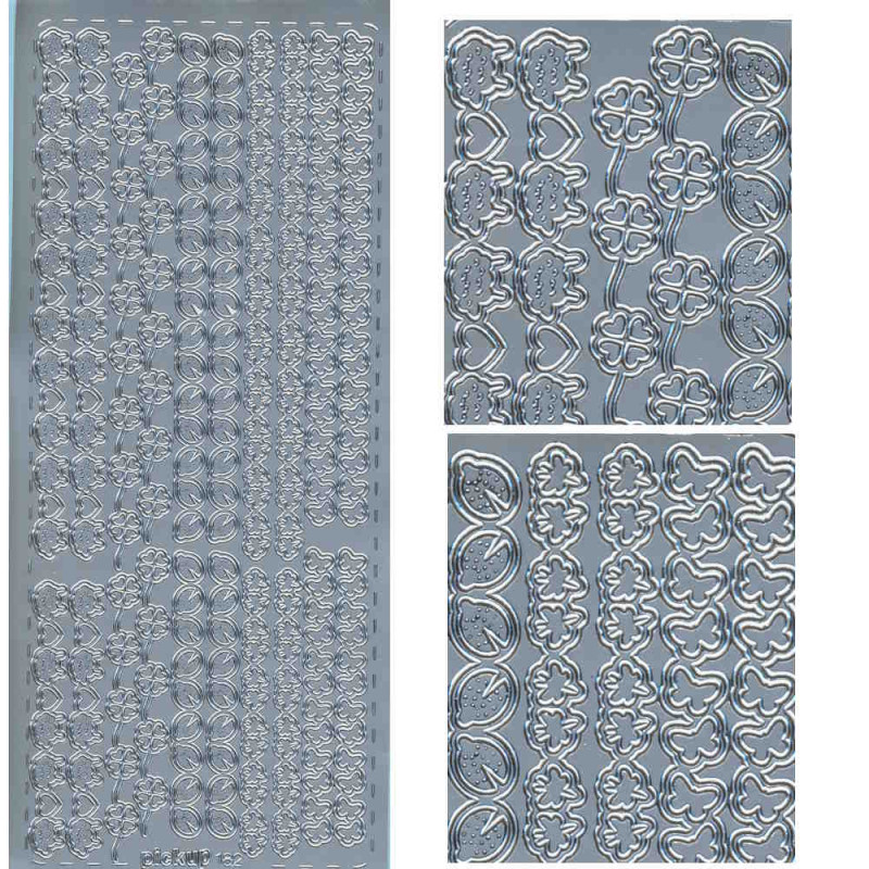 pu182s Sticker Linien 25 silber