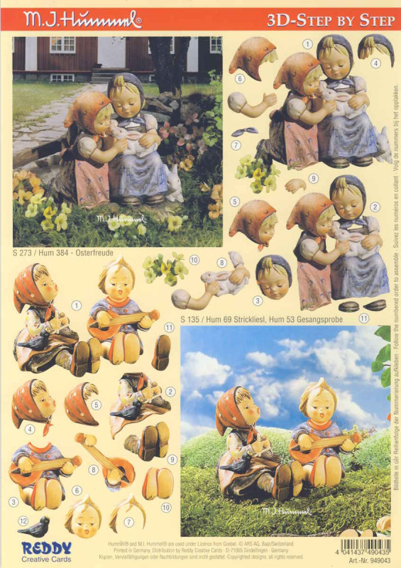 949043 3D Motivbogen A4 Hummel Osterfreude