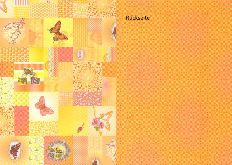 13474601 Fotokarton A4 300g Patchwork Schmetterlinge