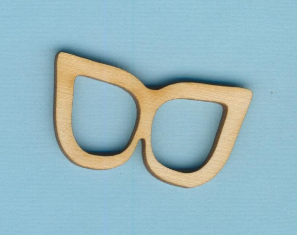 brh6304 Holz Deko Brille geschwungen 40mm
