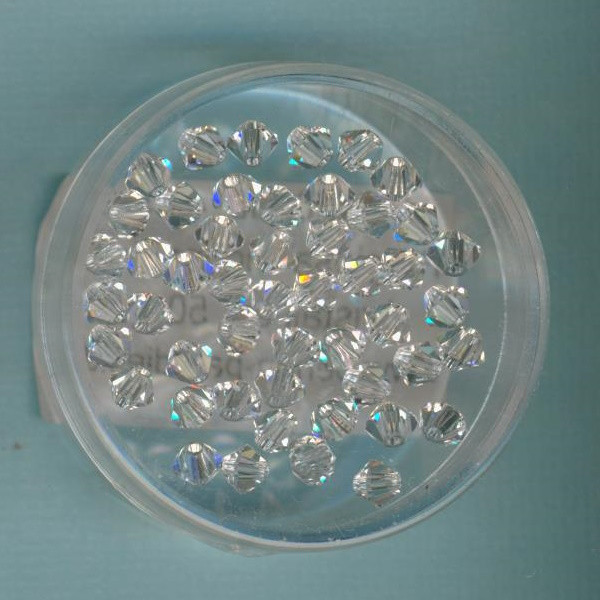 pc400030 Preciosa Bicone 4mm kristall 50 Stück