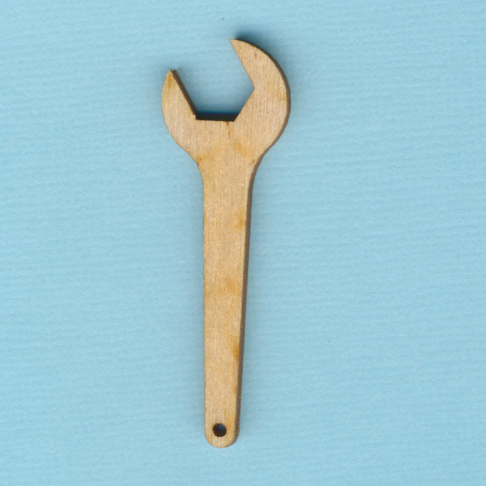 wzh3805 Holz-Deko Maulschlüssel 5cm