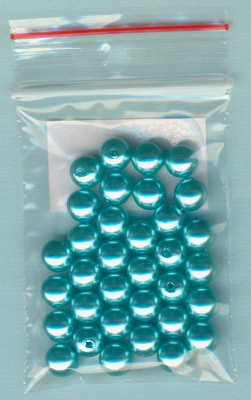 20072832 Wachsperlen 8mm türkis 32 Stück in Packung