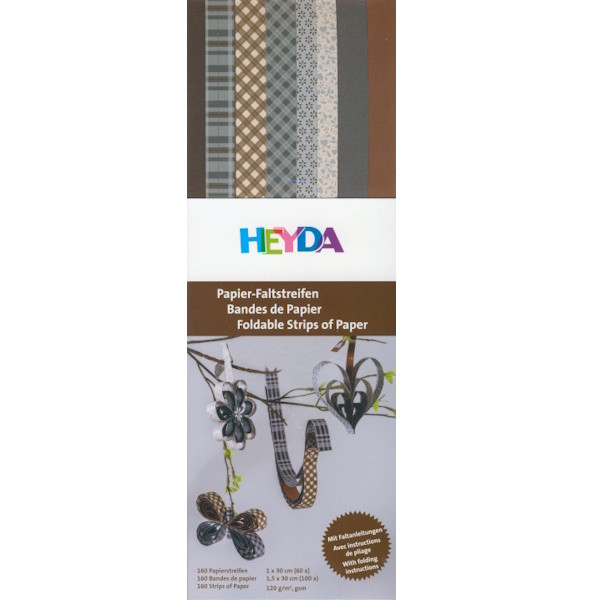 4875665 Heyda Papierstreifen braun grau