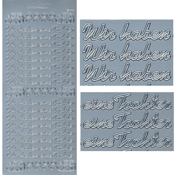 cl278s Sticker Wir haben eine Tochter silber