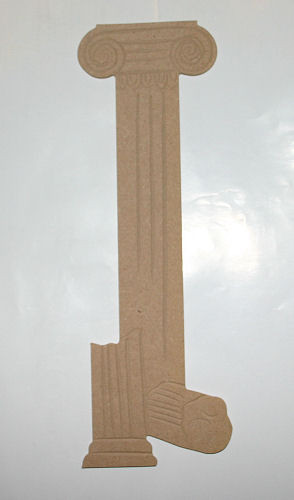 085160008 Holz Dekor Griechische Säule 29,5x9,5cm
