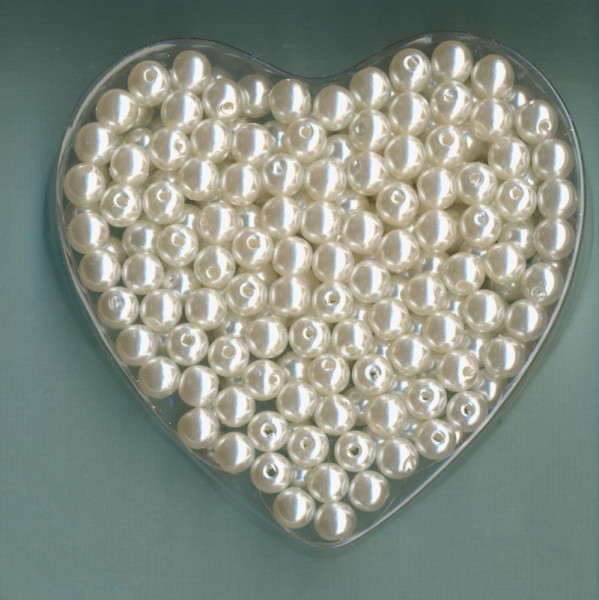 3861221 Herzbox Wachsperlen 8mm creme ca. 50g