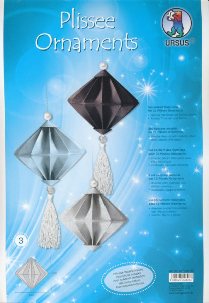 21700099 Papier Bastelset Plissee Ornaments