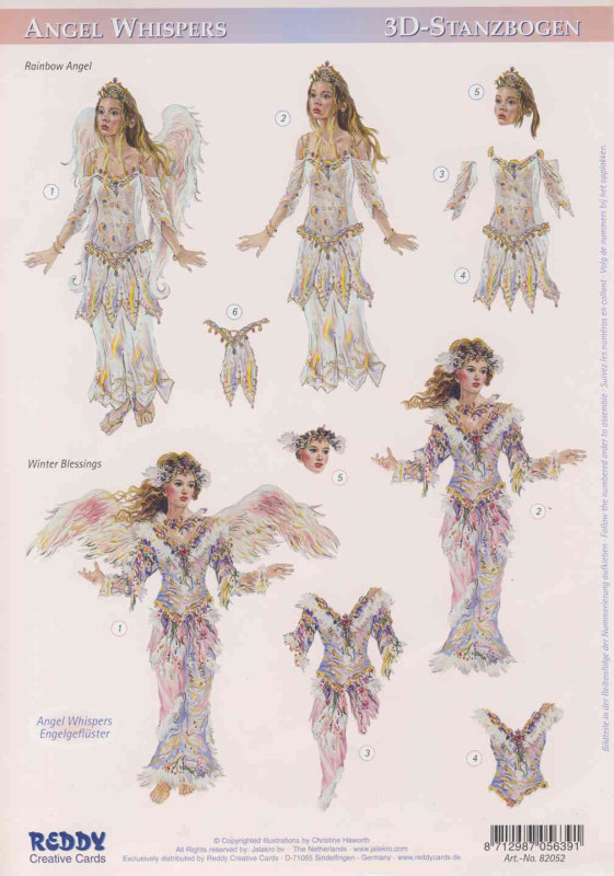 82052 3D Stanzbogen A4 Angel Whispers 4