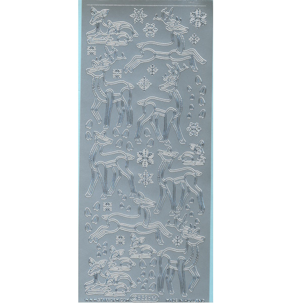 ls8528s Sticker Hirsche silber
