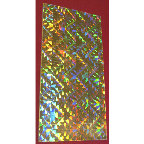 7002-151 Kerzen Wachsplatte gold metallic hologramm 200x100mm