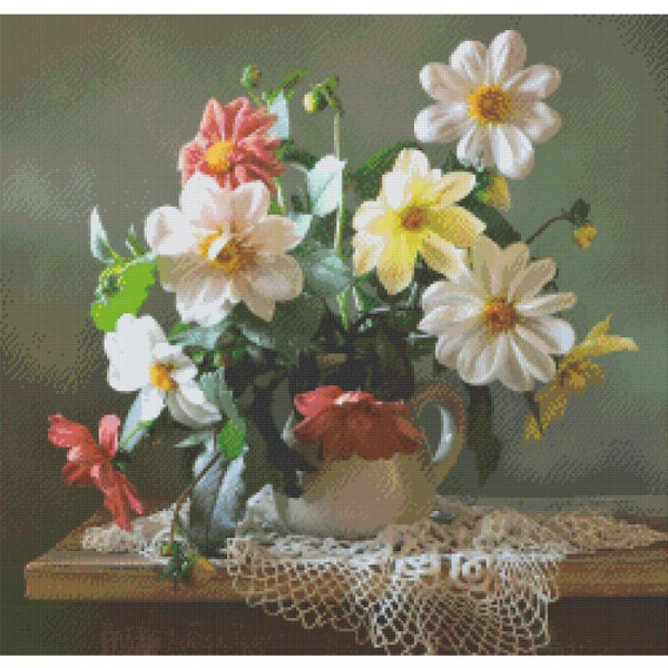 830026 Pixelhobby Klassik Set Blumen in Vase