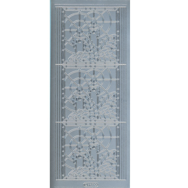 867s Sticker Fensterkerzen silber