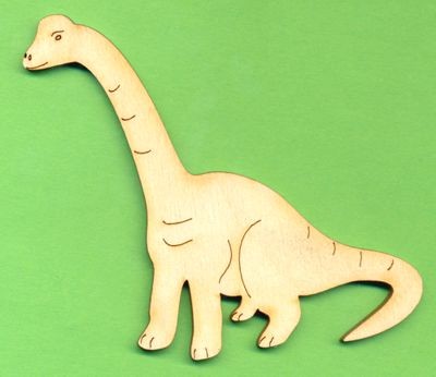 Holz-Deko Diplodocus 8cm