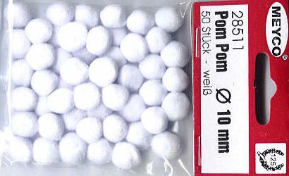 Pom Pom 10mm weiß