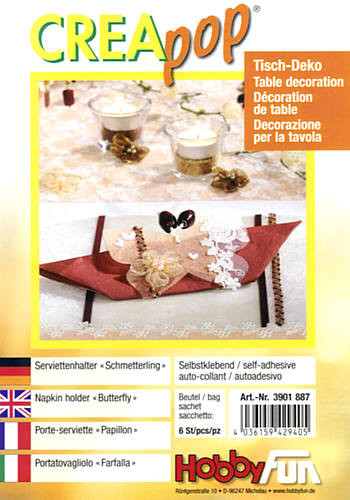 3901887 Creapop Serviettenhalter Schmetterling 11,5x8cm