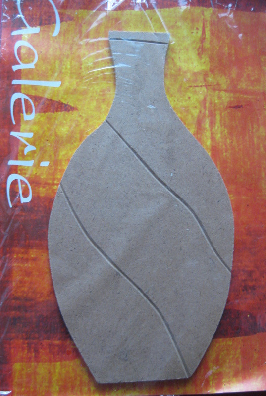 076860000 Holz Dekor Vase 24,3x12,8cm