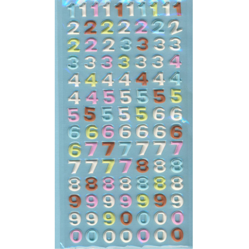 3451131 Creapop Softysticker Zahlen pastell