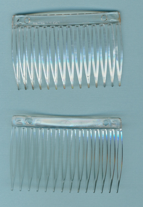 3907437 Acryl Steckkamm 65mm transparent 2 Stück