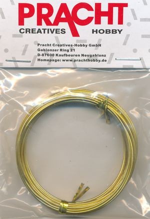 454210937 Aluminiumdraht 1mm gold 5m