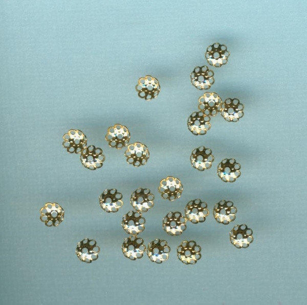 0163058 Perlkappen 5mm gold 25 Stück