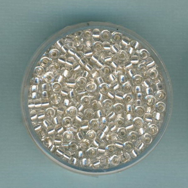 600001 Miyuki Rocailles 8/0 3mm kristall Silbereinzug 13g