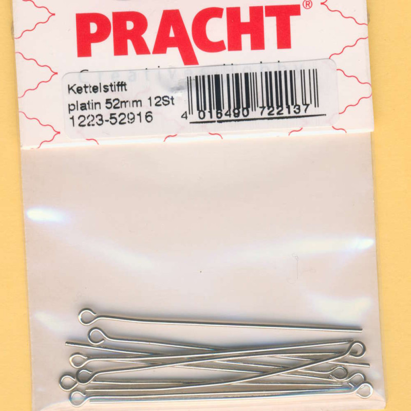1223-52916 Kettelstifte 52mm platin 12 Stück