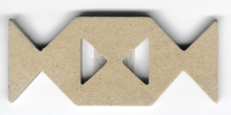 073600009 Holz Dekor Ornament mit Dreieck 10,3x4,3cm