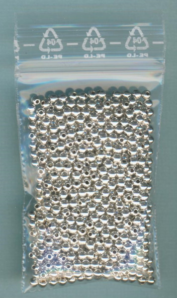 0710025911 Wachsperlen 2,5mm silber metallic 8g in Packung