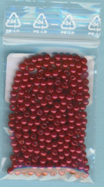 1130929 Wachsperlen 3mm rot 4g