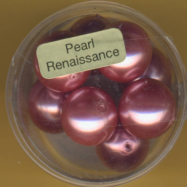 0760-14284 Glaswachsperlen 14mm rosa 8 Stück