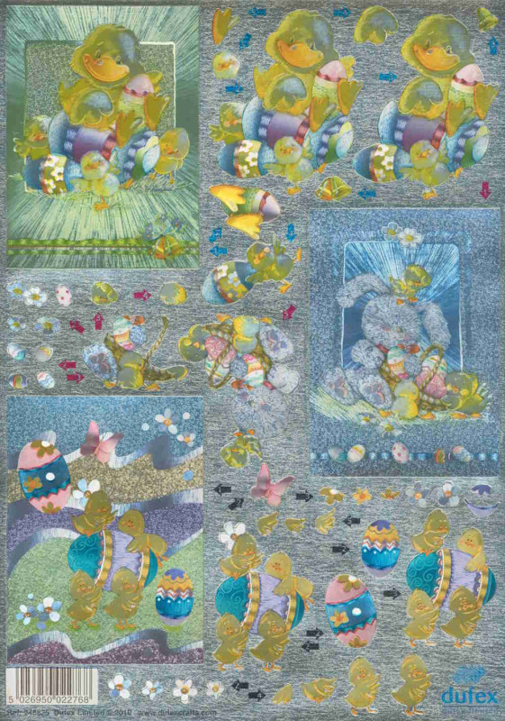 759943 3D Stanzbogen A4 Metallgravur Ostern 3