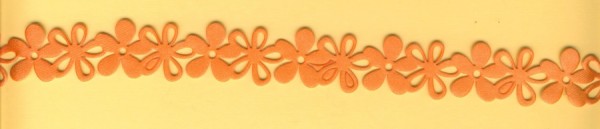 290400109 Dekoborte Blumen 21mm orange 1m