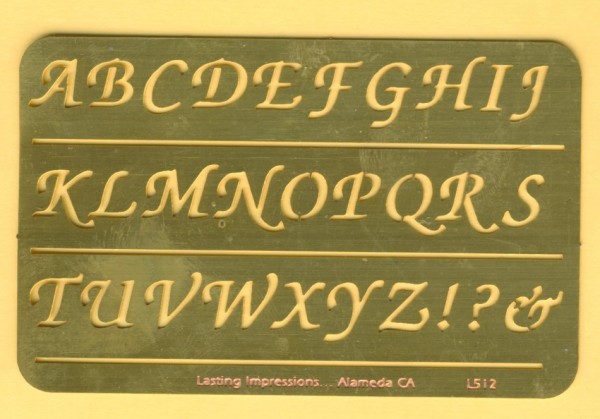2039742 Embossingschablone Alphabet groß 97 x 60mm