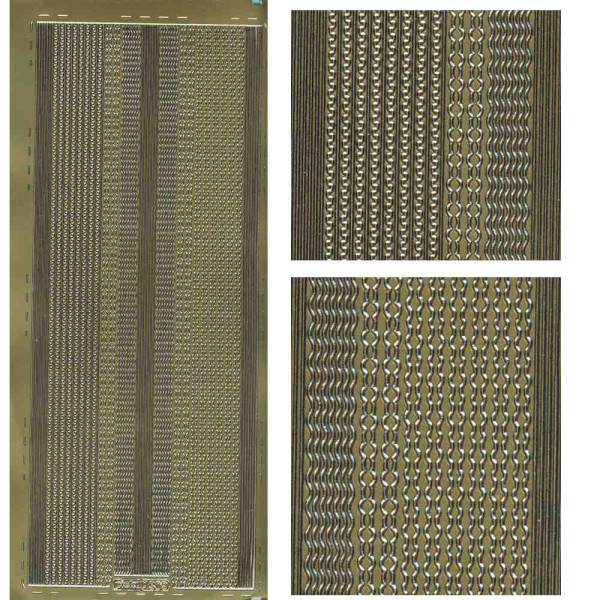 pu309g Sticker Linien 31 gold