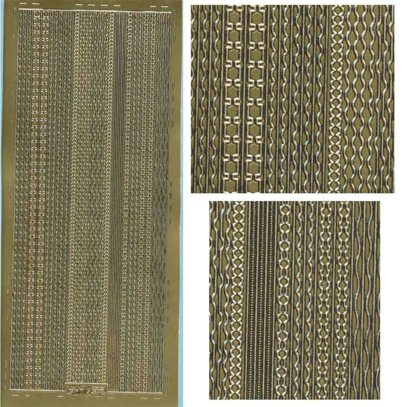 pu306g Sticker Linien 22 gold