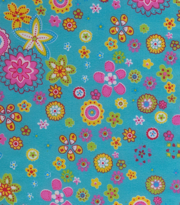 Tischband Flower Power blau