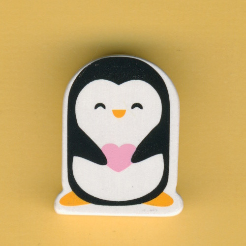 3260158 Schnullerketten Holzperle Pinguin 19x28x10mm